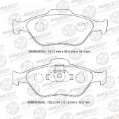 Колодки тормозные дисковые передние AVANTECH AV1051