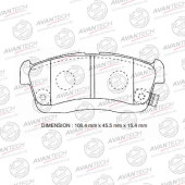 Колодки тормозные дисковые передние AVANTECH AV1060