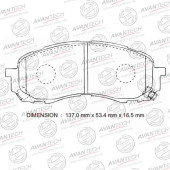 Колодки тормозные дисковые передние AVANTECH AV1064