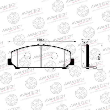 Тормозные колодки Avantech <b>AVANTECH AV1080</b>