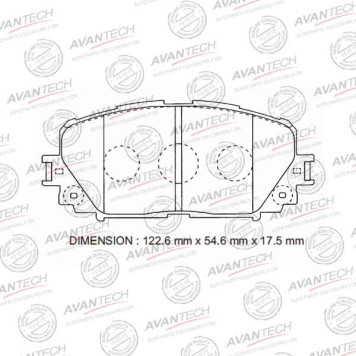 Колодки тормозные дисковые передние AVANTECH AV1089