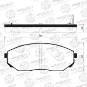 Колодки тормозные дисковые передние AVANTECH AV116