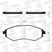 Колодки тормозные дисковые передние AVANTECH AV121