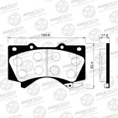 Колодки тормозные дисковые передние AVANTECH AV124