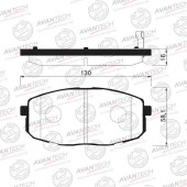 Колодки тормозные дисковые передние AVANTECH AV125