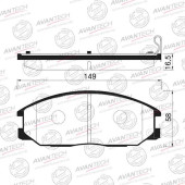 Колодки тормозные дисковые передние AVANTECH AV134