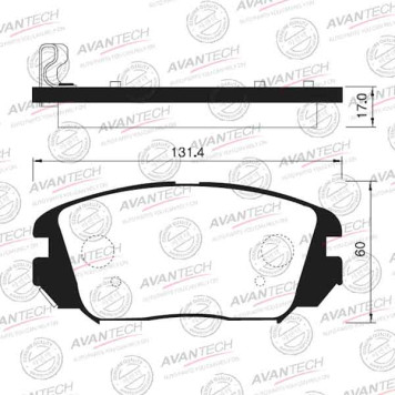 Колодки тормозные дисковые передние AVANTECH AV145