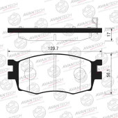 Колодки тормозные дисковые передние AVANTECH AV149