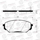 Колодки тормозные дисковые передние AVANTECH AV173
