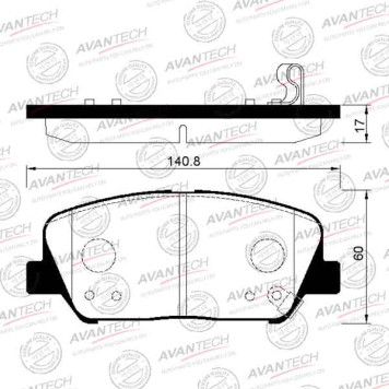 Колодки тормозные дисковые передние AVANTECH AV211