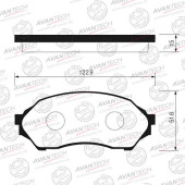 Колодки тормозные дисковые передние AVANTECH AV254