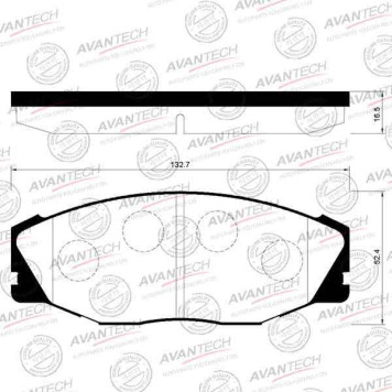 Колодки тормозные дисковые передние AVANTECH AV399