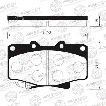 Колодки тормозные дисковые передние AVANTECH AV415