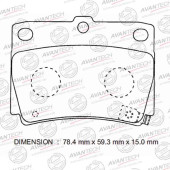 Колодки тормозные дисковые задние AVANTECH AV448