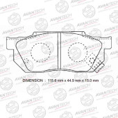 Колодки тормозные дисковые передние AVANTECH AV574