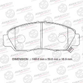 Колодки тормозные дисковые передние AVANTECH AV585
