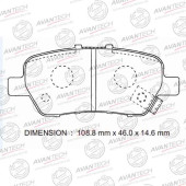 Колодки тормозные дисковые задние AVANTECH AV586