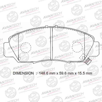 Колодки тормозные дисковые передние AVANTECH AV593