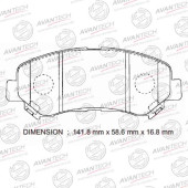 Колодки тормозные дисковые передние AVANTECH AV654