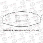 Колодки тормозные дисковые передние AVANTECH AV689