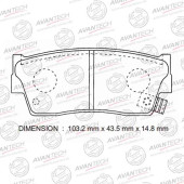 Колодки тормозные дисковые передние AVANTECH AV702