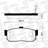 Колодки тормозные дисковые задние AVANTECH AV714