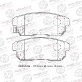 Колодки тормозные дисковые задние AVANTECH AV744