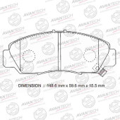 Колодки тормозные дисковые передние AVANTECH AV745