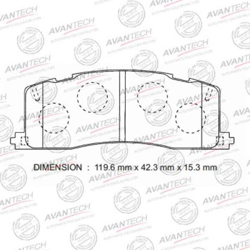 Колодки тормозные дисковые задние AVANTECH AV794