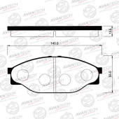 Колодки тормозные дисковые передние AVANTECH AV796