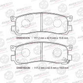 Колодки тормозные дисковые задние AVANTECH AV807