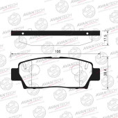 Колодки тормозные дисковые задние AVANTECH AV810