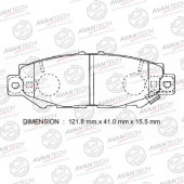 Колодки тормозные дисковые задние AVANTECH AV811