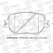 Колодки тормозные дисковые передние AVANTECH AV830