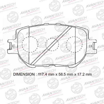 Колодки тормозные дисковые передние AVANTECH AV830