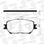 Колодки тормозные дисковые передние AVANTECH AV837