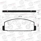 Колодки тормозные дисковые задние AVANTECH AV923