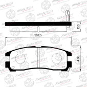 Колодки тормозные дисковые задние AVANTECH AV925