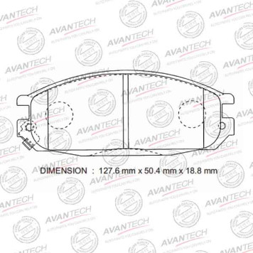 Колодки тормозные дисковые задние AVANTECH AV941