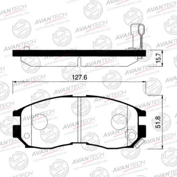 Колодки тормозные дисковые передние AVANTECH AV951