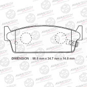 Колодки тормозные дисковые задние AVANTECH AV961