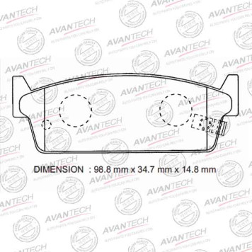 Колодки тормозные дисковые задние AVANTECH AV961