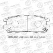 Колодки тормозные дисковые задние AVANTECH AV979