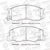 Колодки тормозные дисковые передние AVANTECH AV999