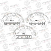 Колодки тормозные барабанные задние AVANTECH AVS0113