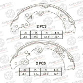Колодки тормозные барабанные задние AVANTECH AVS0118