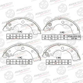 Колодки тормозные барабанные задние AVANTECH AVS0401
