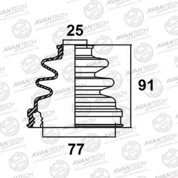 Пыльник привода AVANTECH BD0102