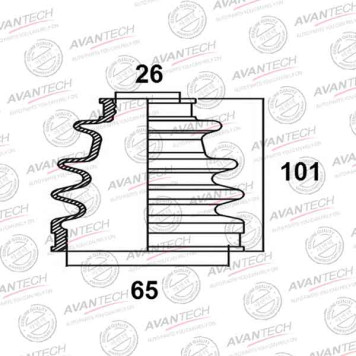 Пыльник привода AVANTECH BD0104