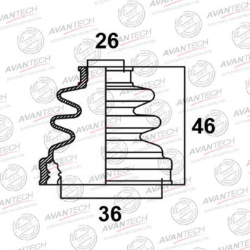 Пыльник привода AVANTECH BD0105